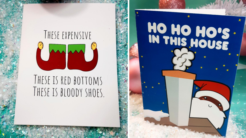 Examples of holiday gift cards for women
