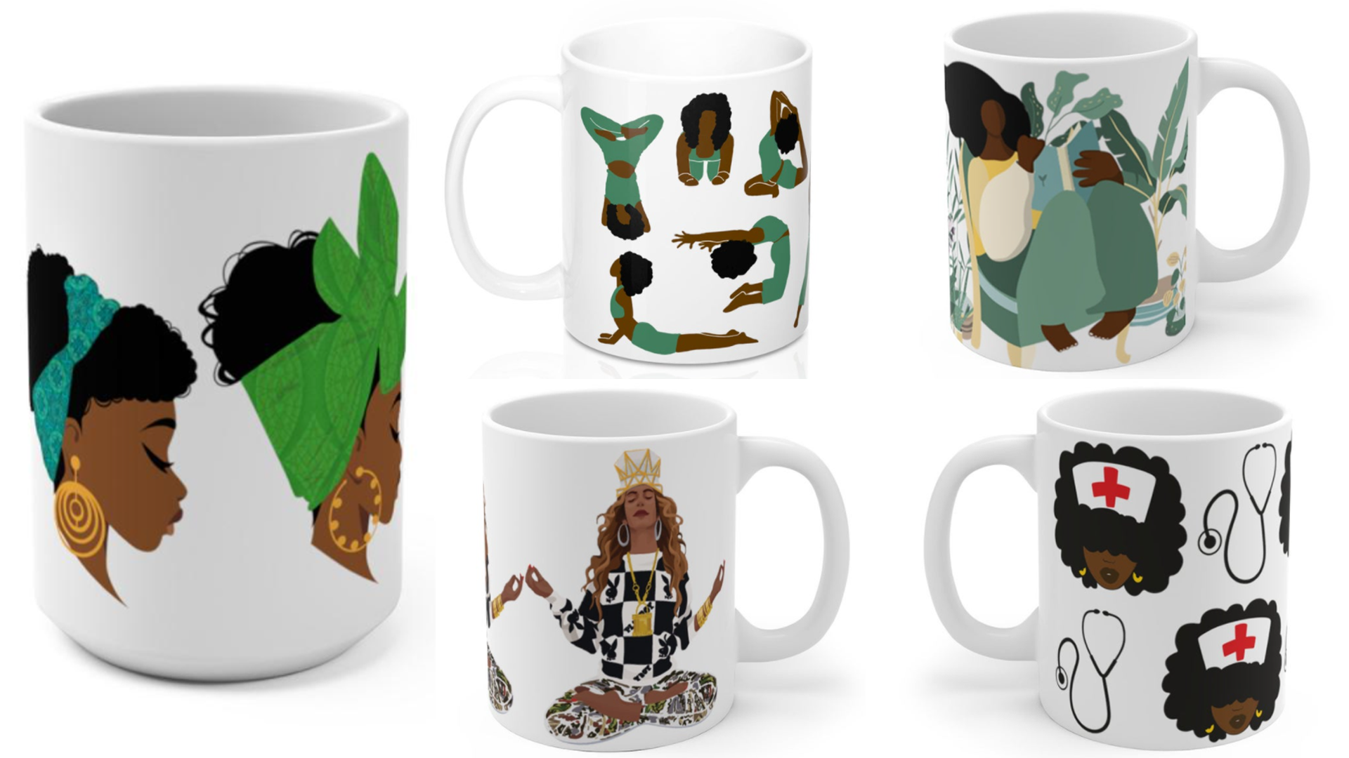 Gift idea for her: The Trini Gee mugs on Etsy